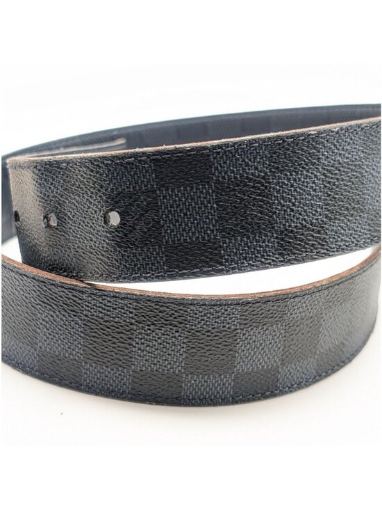 Louis Vuitton Ceinture Damier Print Graphite Infini Reversible Black Belt main image 4